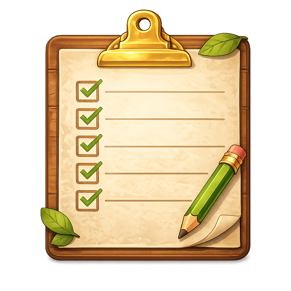 Clipboard with a checklist representing a structured plan