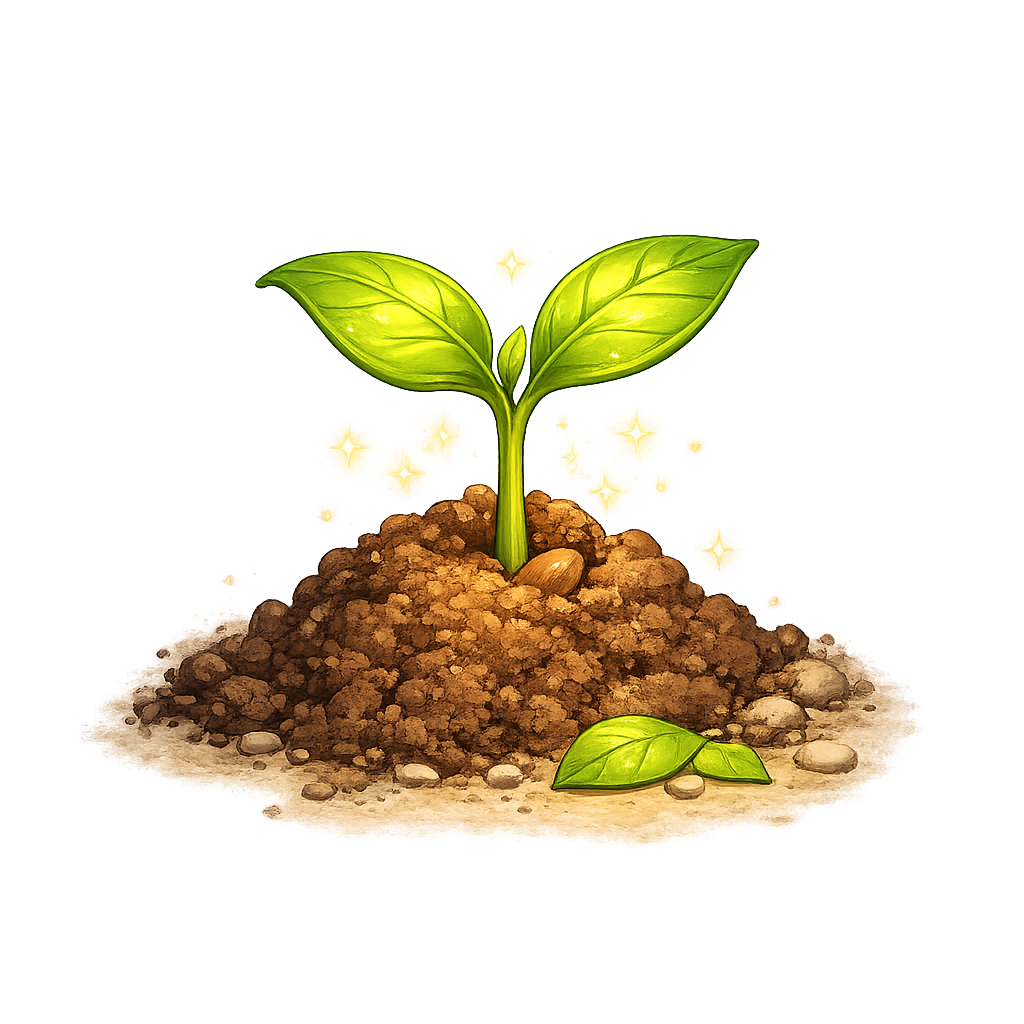 A seedling that represents growing the foundations in children