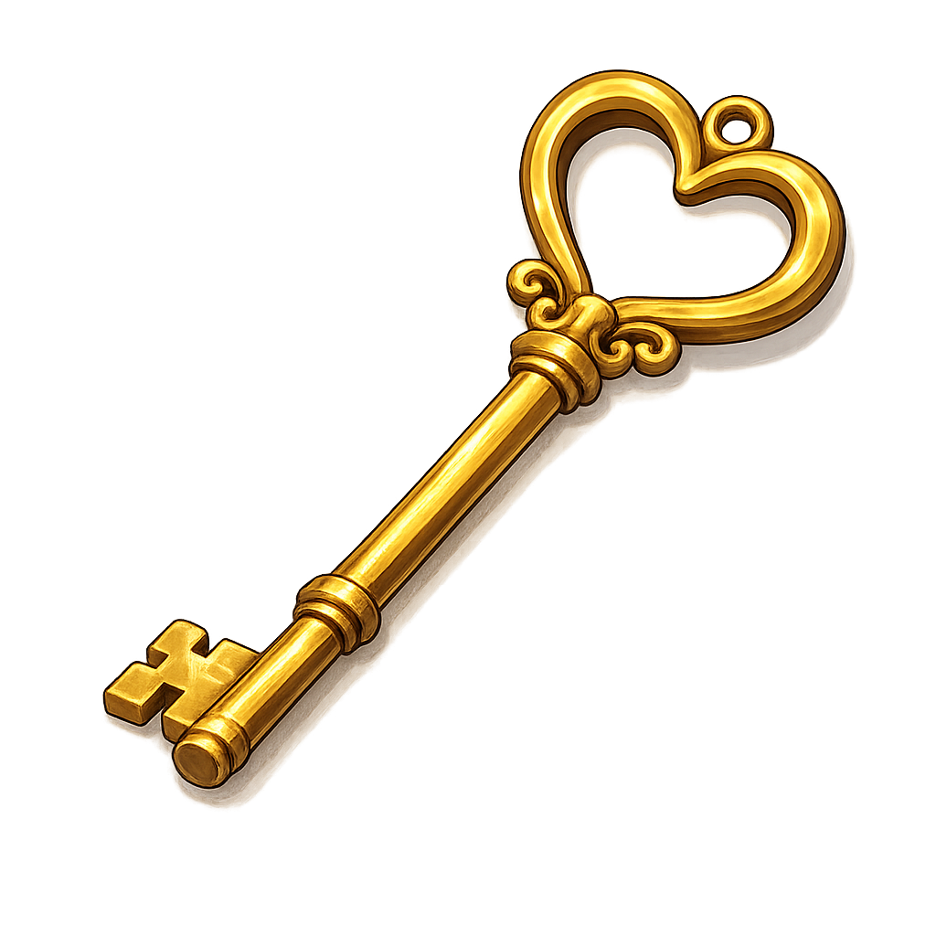 A heart shaped key representing unlocking access to all the toddler and preschool themes.
