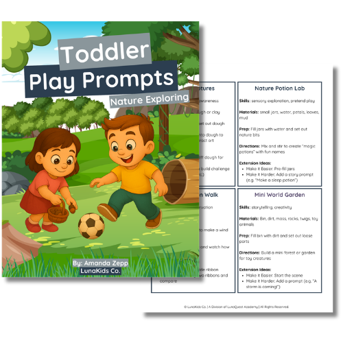 An image showing the inside of the Toddler Play Prompts, Nature Exploring Edition